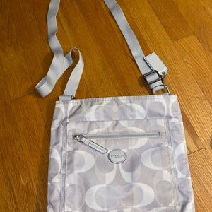 Coach Pale Gray Signature Crossbody Bag